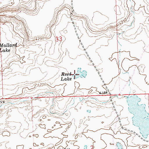Topographic Map of Reed Lake, ID