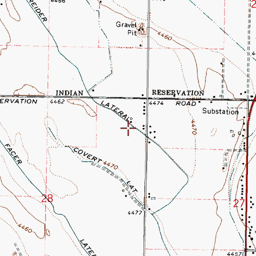 Topographic Map of Reider Lateral, ID