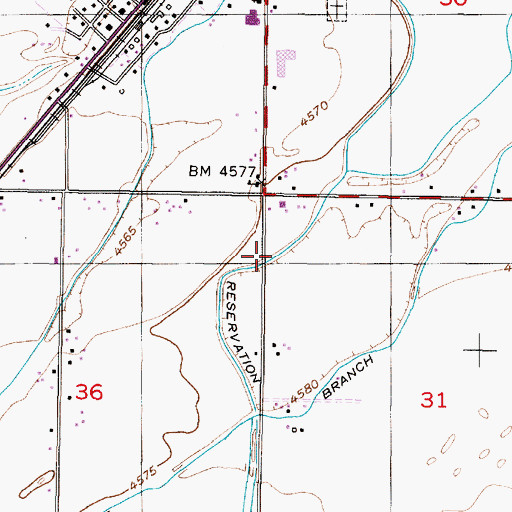 Topographic Map of Reservation Canal, ID