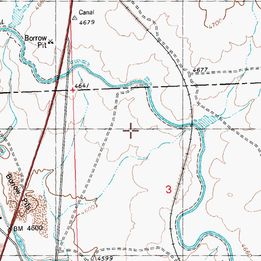 Topographic Map of Richfield Main Canal, ID