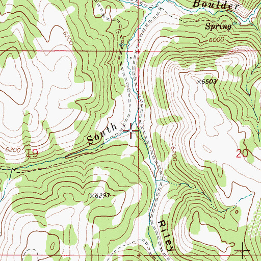 Topographic Map of Riley Gulch, ID