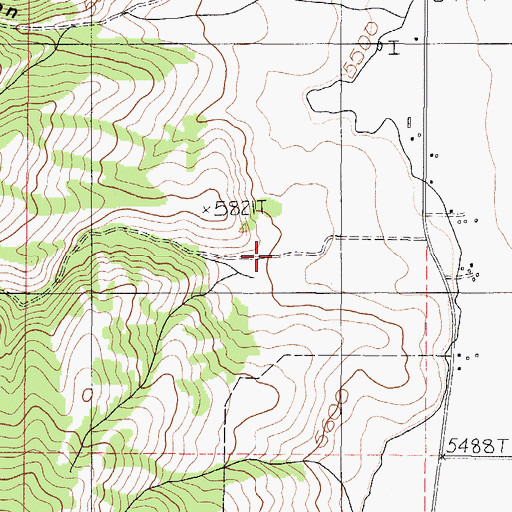 Topographic Map of Rindlishbaker Canyon, ID