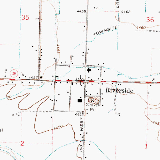 Topographic Map of Riverside, ID