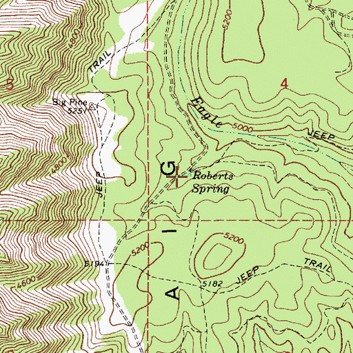 Topographic Map of Roberts Spring, ID