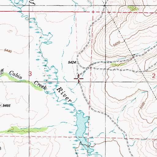 Topographic Map of Rock Creek, ID