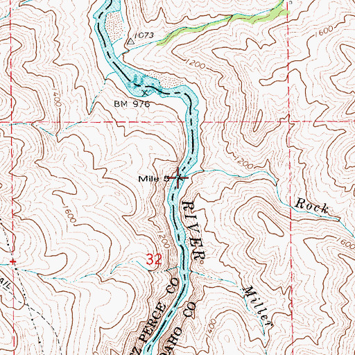 Topographic Map of Rock Creek, ID