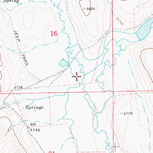 Topographic Map of Rock Creek, ID