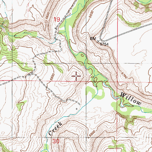 Topographic Map of Rock Creek, ID
