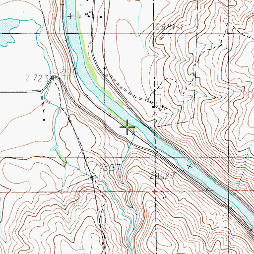 Topographic Map of Rock Creek, ID