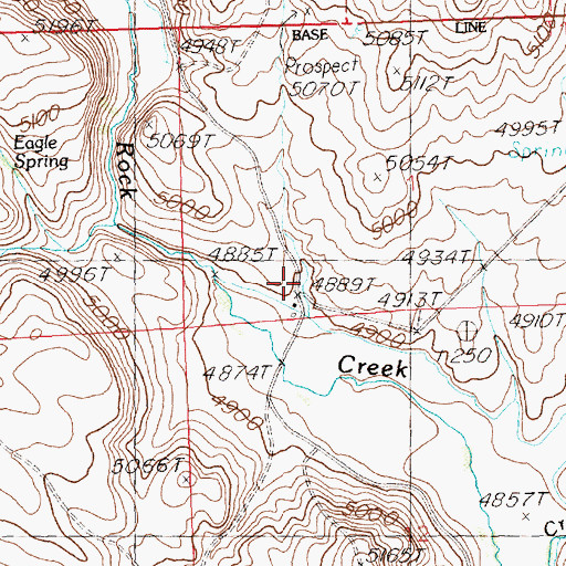 Topographic Map of Rock Creek Ranch, ID