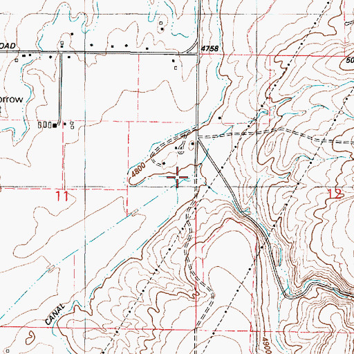 Topographic Map of Rock Hollow, ID