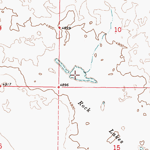 Topographic Map of Rock Lakes, ID