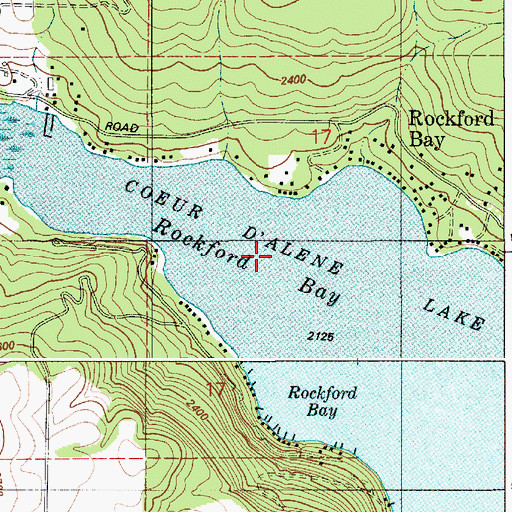 Topographic Map of Rockford Bay, ID