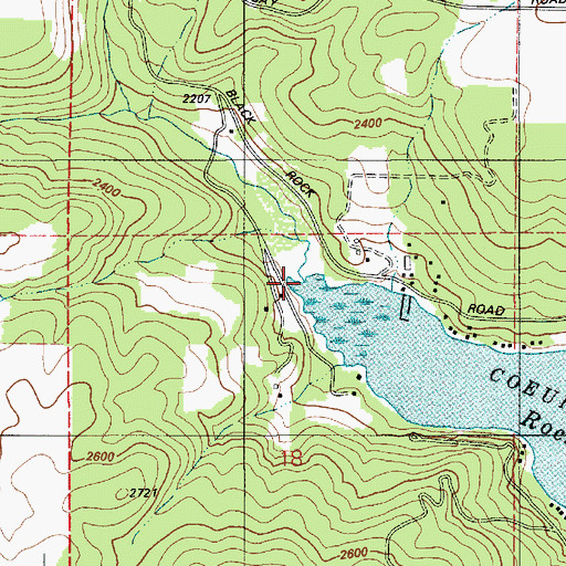 Topographic Map of Fighting Creek, ID