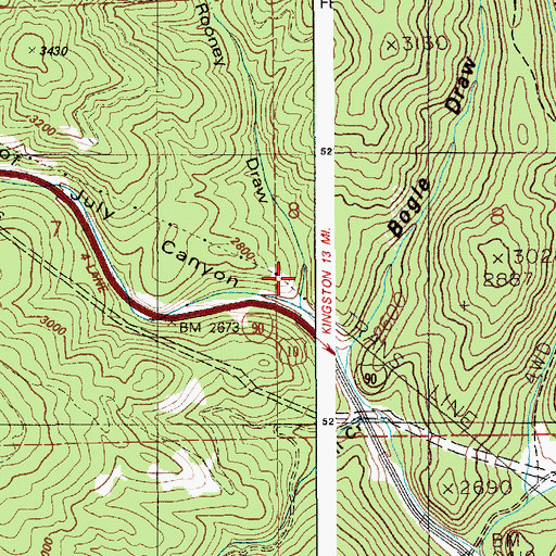 Topographic Map of Rodney Draw, ID
