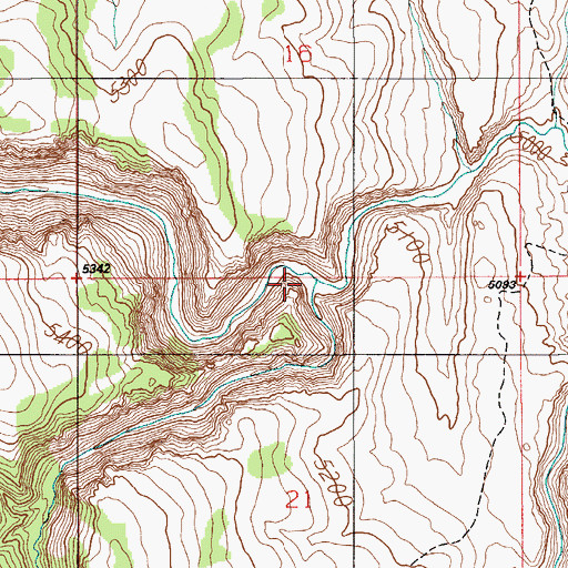 Topographic Map of Rose Creek, ID