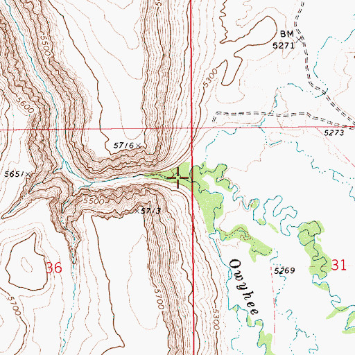 Topographic Map of Ross Slough, ID