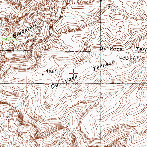 Topographic Map of De Vaca Terrace, AZ