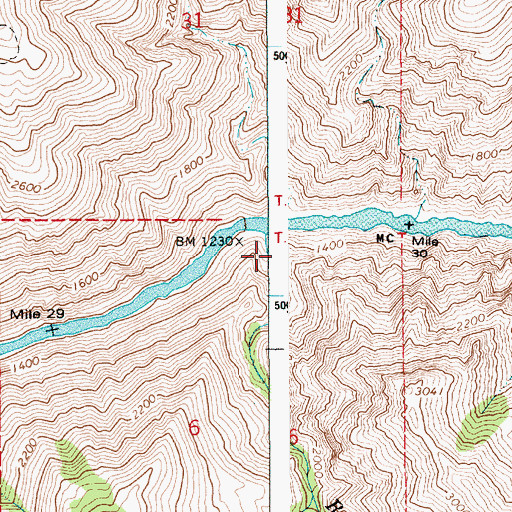Topographic Map of Round Spring Creek, ID
