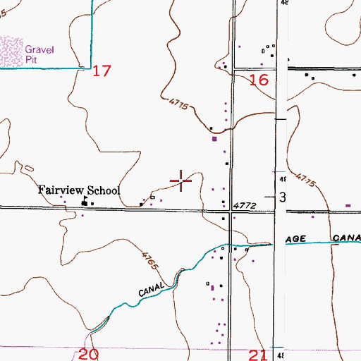 Topographic Map of Sage Canal, ID