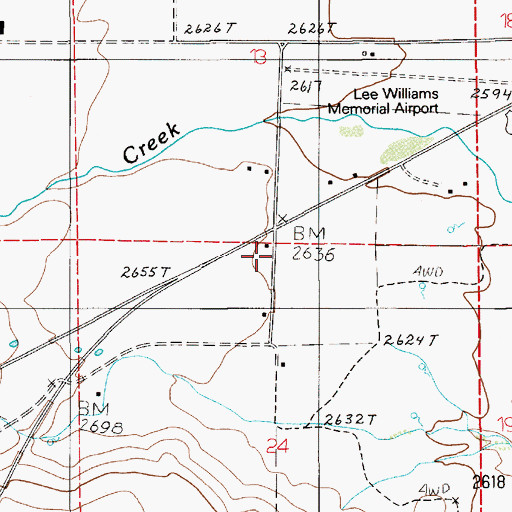 Topographic Map of Sage Creek School, ID