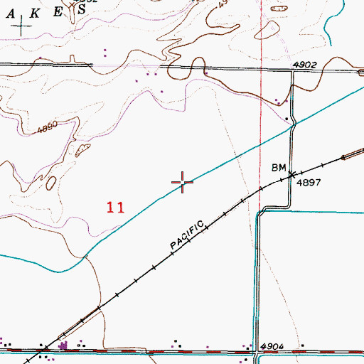 Topographic Map of Saint Anthony Canal, ID