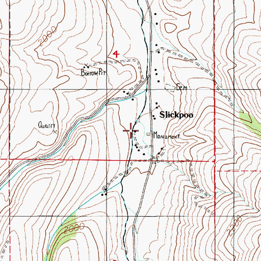 Topographic Map of Saint Joseph Mission, ID