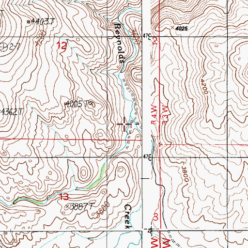 Topographic Map of Salmon Creek, ID
