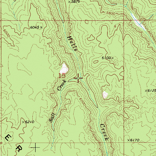 Topographic Map of Salt Creek, ID