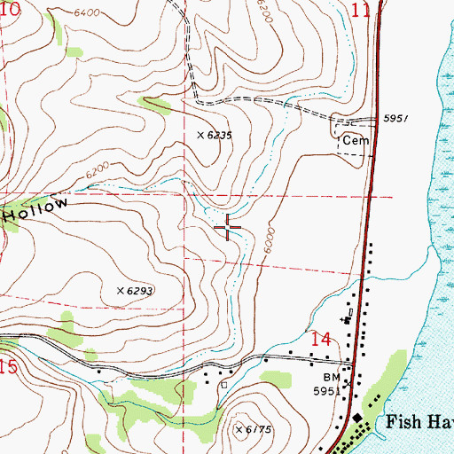 Topographic Map of Sams Hollow, ID