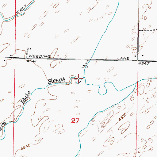 Topographic Map of Sand Creek, ID