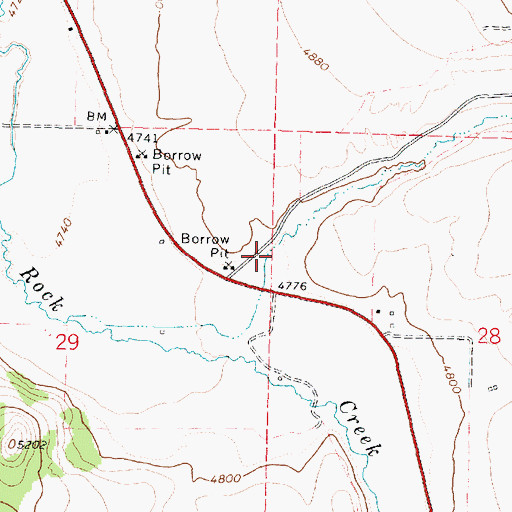 Topographic Map of Sand Hollow, ID