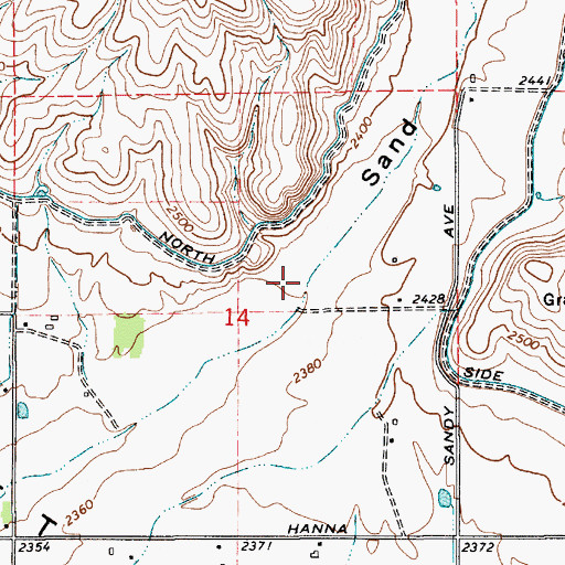 Topographic Map of Sand Hollow, ID