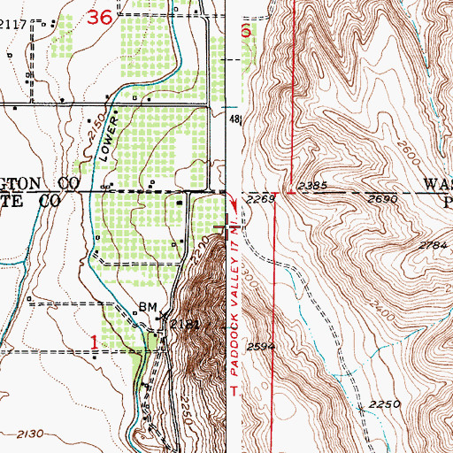 Topographic Map of Sand Hollow, ID