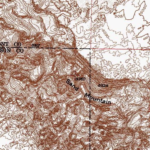 Topographic Map of Sand Mountain, ID