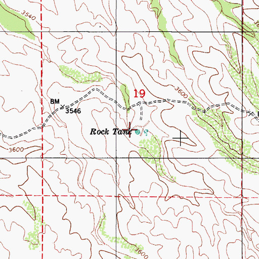 Topographic Map of Rock Tank, AZ