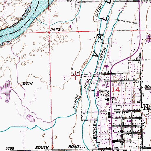 Topographic Map of Sands Ditch, ID