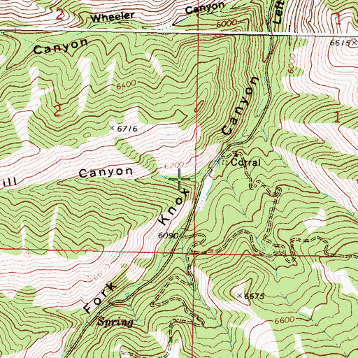 Topographic Map of Sawmill Canyon, ID