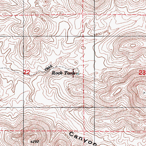 Topographic Map of Rock Tank, AZ
