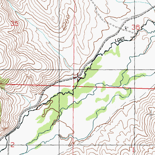 Topographic Map of Schoolhouse Canyon, ID
