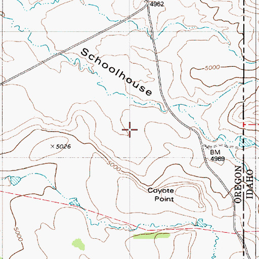 Topographic Map of Schoolhouse Gulch, ID
