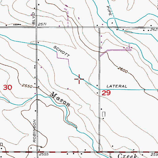 Topographic Map of Schott Lateral, ID