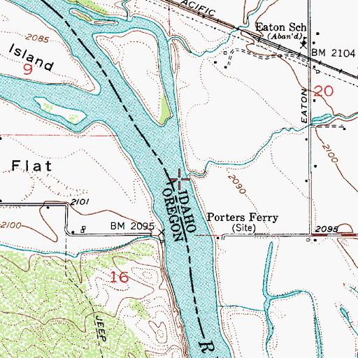 Topographic Map of Scott Creek, ID