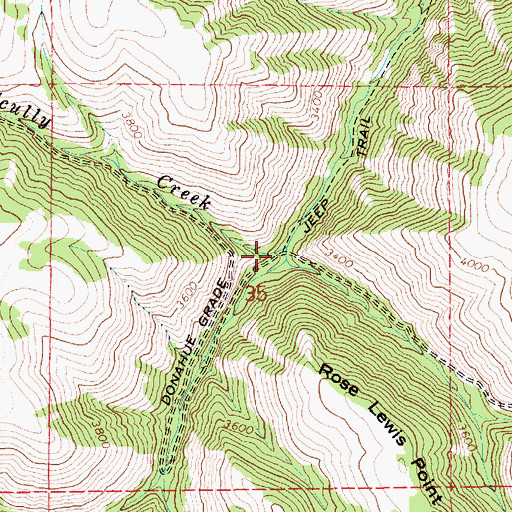 Topographic Map of Scully Creek, ID