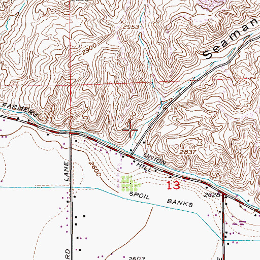 Topographic Map of Seaman Gulch, ID