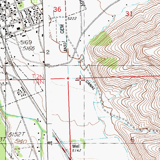 Topographic Map of Seamans Creek, ID