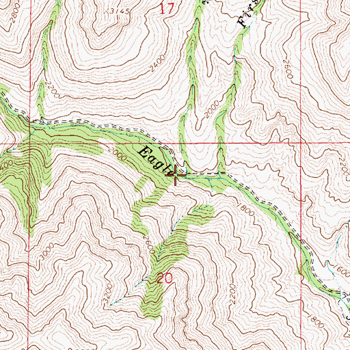 Topographic Map of Second Creek, ID
