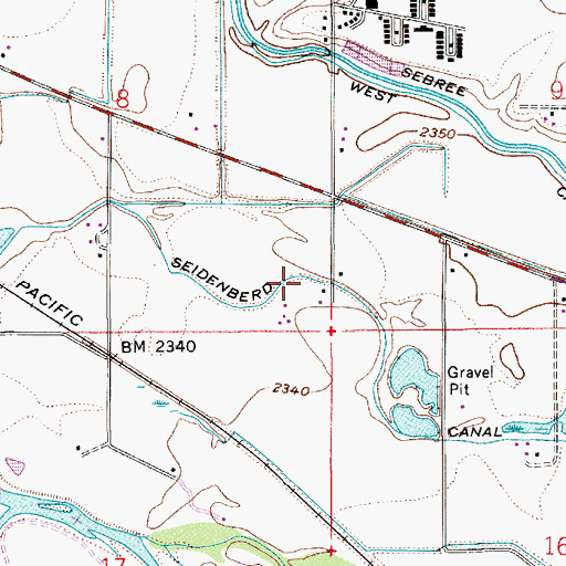 Topographic Map of Seidenberd Canal, ID