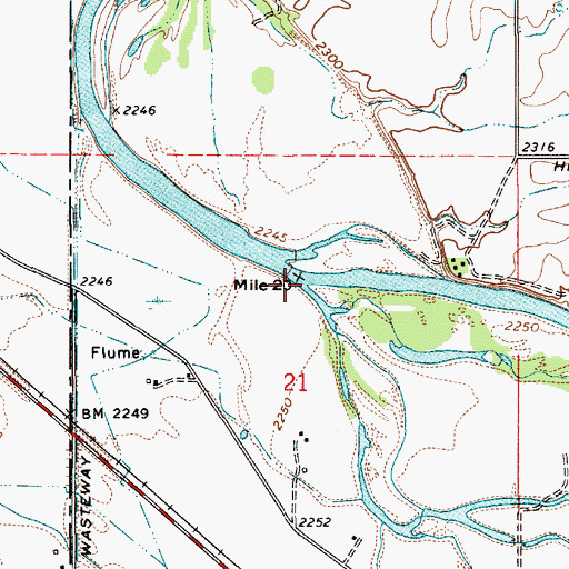 Topographic Map of Sevenmile Slough, ID