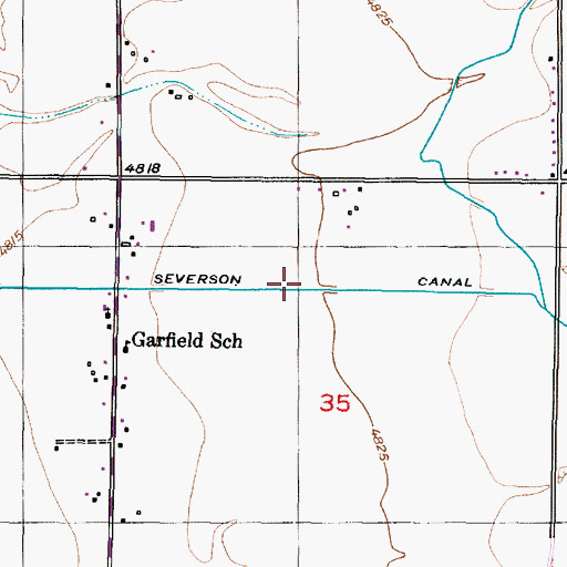 Topographic Map of Severson Canal, ID